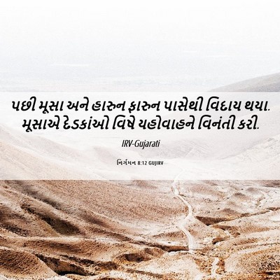 Picture 06 - નિર્ગમન 8:12 GUJIRV - પછી મૂસા અને હારુન - Bible Verse Picture