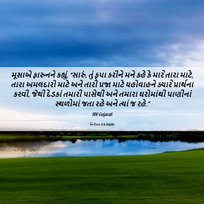 Picture 06 - નિર્ગમન 8:9 GUJIRV - મૂસાએ ફારુનને - Bible Verse Picture