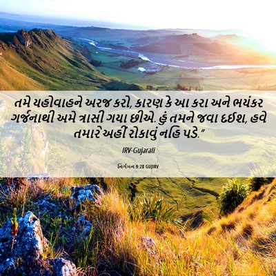 Picture 06 - નિર્ગમન 9:28 GUJIRV - તમે યહોવાહને અરજ - Bible Verse Picture