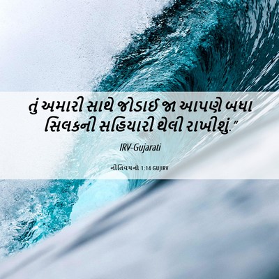 Picture 06 - નીતિવચનો 1:14 GUJIRV - તું અમારી સાથે - Bible Verse Picture