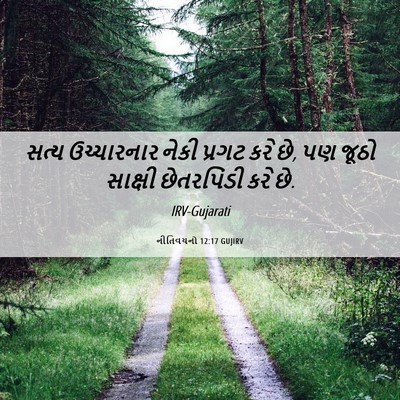 Picture 06 - નીતિવચનો 12:17 GUJIRV - સત્ય ઉચ્ચારનાર - Bible Verse Picture