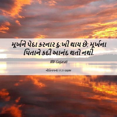 Picture 06 - નીતિવચનો 17:21 GUJIRV - મૂર્ખને પેદા - Bible Verse Picture