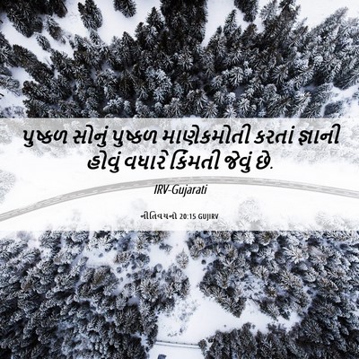 Picture 06 - નીતિવચનો 20:15 GUJIRV - પુષ્કળ સોનું - Bible Verse Picture