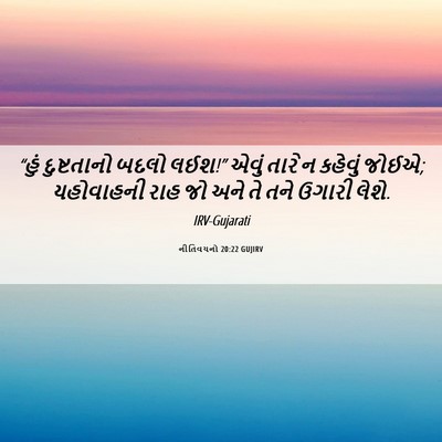 Picture 06 - નીતિવચનો 20:22 GUJIRV - “હું દુષ્ટતાનો - Bible Verse Picture