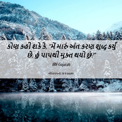 Picture 06 - નીતિવચનો 20:9 GUJIRV - કોણ કહી શકે કે, - Bible Verse Picture