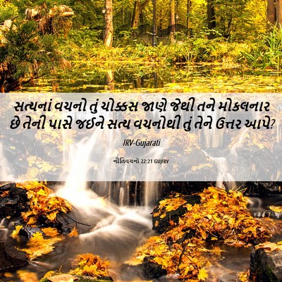 Picture 06 - નીતિવચનો 22:21 GUJIRV - સત્યનાં વચનો તું - Bible Verse Picture