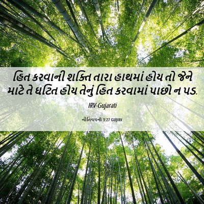 Picture 06 - નીતિવચનો 3:27 GUJIRV - હિત કરવાની શક્તિ - Bible Verse Picture