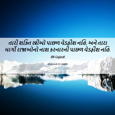 Picture 06 - નીતિવચનો 31:3 GUJIRV - તારી શક્તિ - Bible Verse Picture