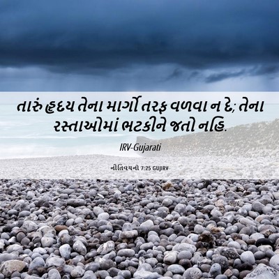 Picture 06 - નીતિવચનો 7:25 GUJIRV - તારું હૃદય તેના - Bible Verse Picture