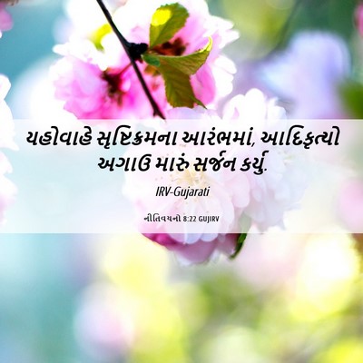 Picture 06 - નીતિવચનો 8:22 GUJIRV - યહોવાહે - Bible Verse Picture