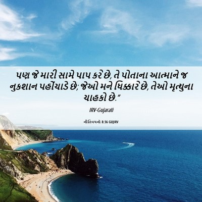 Picture 06 - નીતિવચનો 8:36 GUJIRV - પણ જે મારી સામે પાપ - Bible Verse Picture