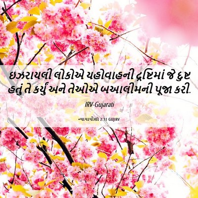 Picture 06 - ન્યાયાધીશો 2:11 GUJIRV - ઇઝરાયલી લોકોએ - Bible Verse Picture