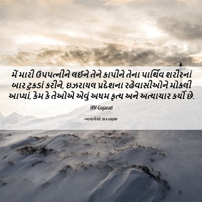 Picture 06 - ન્યાયાધીશો 20:6 GUJIRV - મેં મારી - Bible Verse Picture