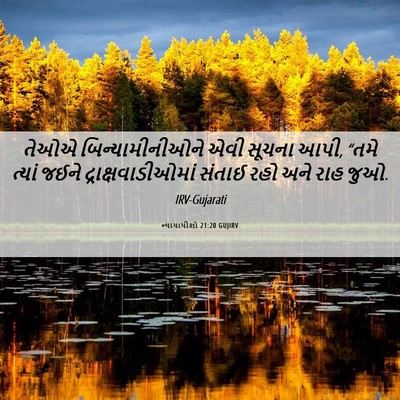 Picture 06 - ન્યાયાધીશો 21:20 GUJIRV - તેઓએ - Bible Verse Picture