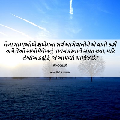 Picture 06 - ન્યાયાધીશો 9:3 GUJIRV - તેના મામાઓએ - Bible Verse Picture