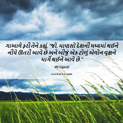 Picture 06 - ન્યાયાધીશો 9:37 GUJIRV - ગાઆલે ફરી તેને - Bible Verse Picture