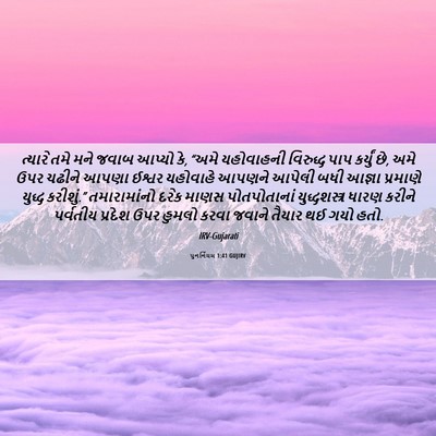 Picture 06 - પુનર્નિયમ 1:41 GUJIRV - ત્યારે તમે મને - Bible Verse Picture