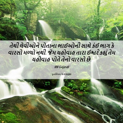 Picture 06 - પુનર્નિયમ 10:9 GUJIRV - તેથી લેવીઓને - Bible Verse Picture