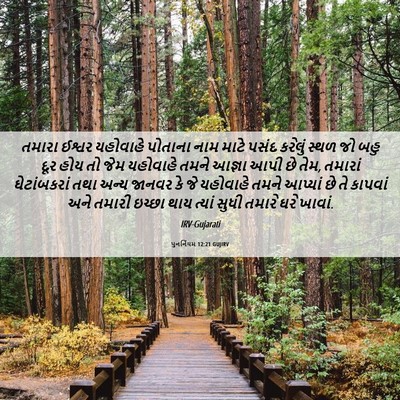 Picture 06 - પુનર્નિયમ 12:21 GUJIRV - તમારા ઈશ્વર - Bible Verse Picture