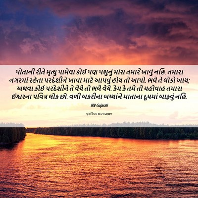 Picture 06 - પુનર્નિયમ 14:21 GUJIRV - પોતાની રીતે - Bible Verse Picture