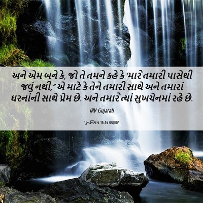 Picture 06 - પુનર્નિયમ 15:16 GUJIRV - અને એમ બને કે, જો તે - Bible Verse Picture