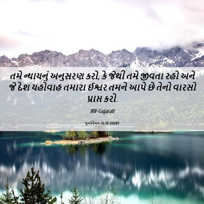 Picture 06 - પુનર્નિયમ 16:20 GUJIRV - તમે ન્યાયનું - Bible Verse Picture