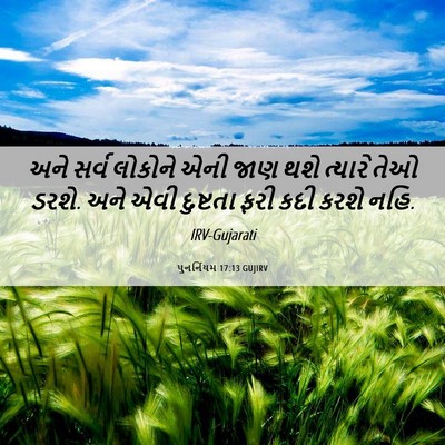 Picture 06 - પુનર્નિયમ 17:13 GUJIRV - અને સર્વ લોકોને - Bible Verse Picture