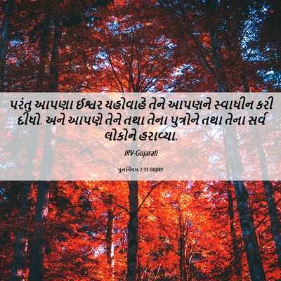 Picture 06 - પુનર્નિયમ 2:33 GUJIRV - પરંતુ આપણા ઈશ્વર - Bible Verse Picture
