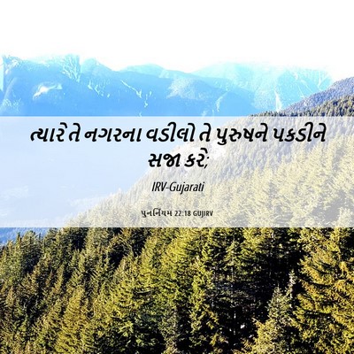 Picture 06 - પુનર્નિયમ 22:18 GUJIRV - ત્યારે તે નગરના - Bible Verse Picture