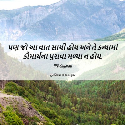 Picture 06 - પુનર્નિયમ 22:20 GUJIRV - પણ જો આ વાત સાચી - Bible Verse Picture