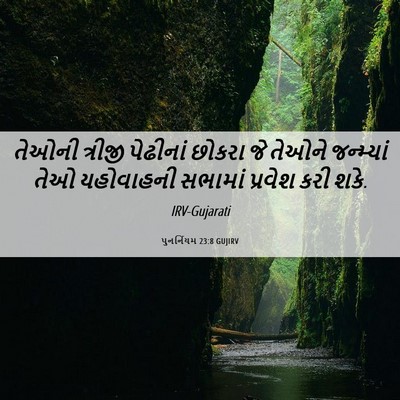 Picture 06 - પુનર્નિયમ 23:8 GUJIRV - તેઓની ત્રીજી - Bible Verse Picture