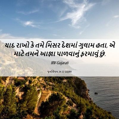 Picture 06 - પુનર્નિયમ 24:22 GUJIRV - યાદ રાખો કે તમે - Bible Verse Picture