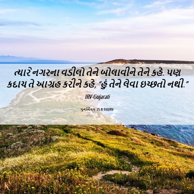 Picture 06 - પુનર્નિયમ 25:8 GUJIRV - ત્યારે નગરના - Bible Verse Picture