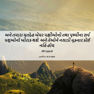 Picture 06 - પુનર્નિયમ 28:26 GUJIRV - અને તમારા મૃતદેહ - Bible Verse Picture