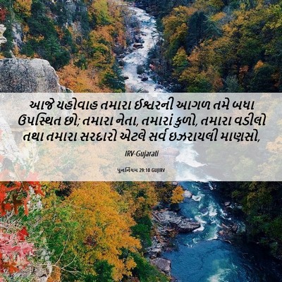 Picture 06 - પુનર્નિયમ 29:10 GUJIRV - આજે યહોવાહ તમારા - Bible Verse Picture
