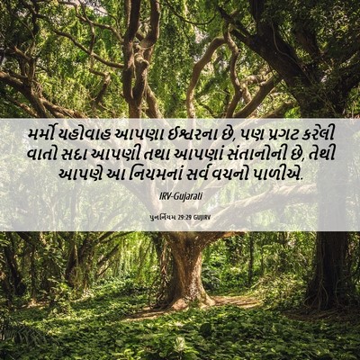 Picture 06 - પુનર્નિયમ 29:29 GUJIRV - મર્મો યહોવાહ આપણા - Bible Verse Picture