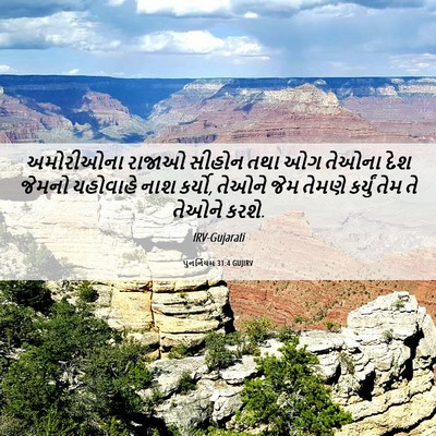 Picture 06 - પુનર્નિયમ 31:4 GUJIRV - અમોરીઓના રાજાઓ - Bible Verse Picture