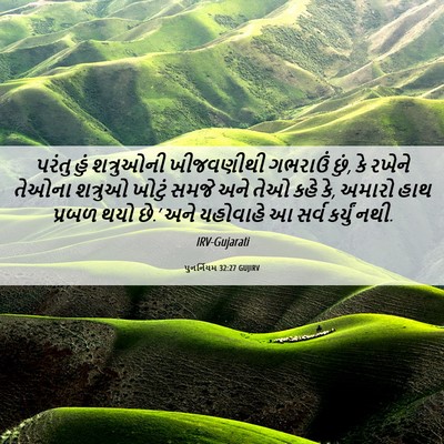 Picture 06 - પુનર્નિયમ 32:27 GUJIRV - પરંતુ હું - Bible Verse Picture