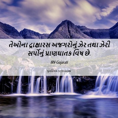 Picture 06 - પુનર્નિયમ 32:33 GUJIRV - તેઓના દ્રાક્ષારસ - Bible Verse Picture