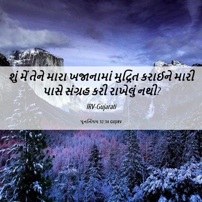 Picture 06 - પુનર્નિયમ 32:34 GUJIRV - શું મેં તેને મારા - Bible Verse Picture