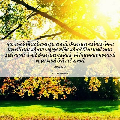 Picture 06 - પુનર્નિયમ 5:15 GUJIRV - યાદ રાખ કે મિસર - Bible Verse Picture