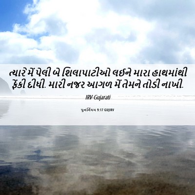 Picture 06 - પુનર્નિયમ 9:17 GUJIRV - ત્યારે મેં પેલી બે - Bible Verse Picture
