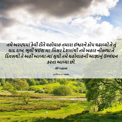 Picture 06 - પુનર્નિયમ 9:7 GUJIRV - તમે અરણ્યમાં કેવી - Bible Verse Picture