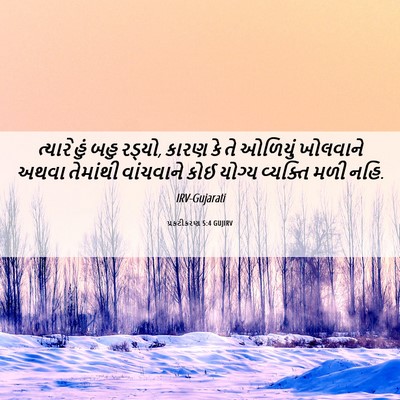 Picture 06 - પ્રકટીકરણ 5:4 GUJIRV - ત્યારે હું બહુ - Bible Verse Picture