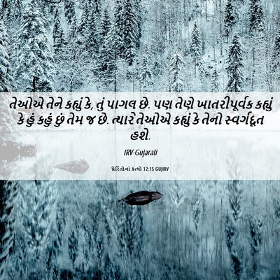 Picture 06 - પ્રેરિતોનાં ક્રત્યો 12:15 GUJIRV - તેઓએ તેને કહ્યું - Bible Verse Picture