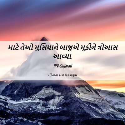 Picture 06 - પ્રેરિતોનાં ક્રત્યો 16:8 GUJIRV - માટે તેઓ મુસિયાને - Bible Verse Picture