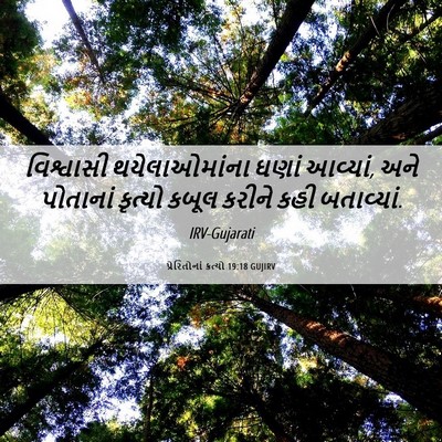 Picture 06 - પ્રેરિતોનાં ક્રત્યો 19:18 GUJIRV - વિશ્વાસી - Bible Verse Picture