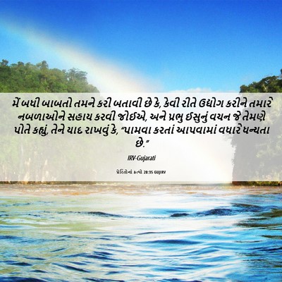 Picture 06 - પ્રેરિતોનાં ક્રત્યો 20:35 GUJIRV - મેં બધી બાબતો તમને - Bible Verse Picture