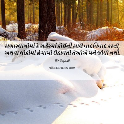 Picture 06 - પ્રેરિતોનાં ક્રત્યો 24:12 GUJIRV - સભાસ્થાનોમાં કે - Bible Verse Picture