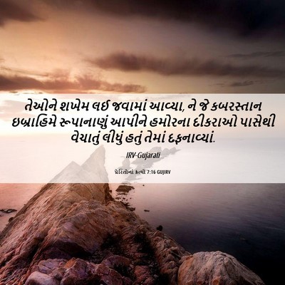 Picture 06 - પ્રેરિતોનાં ક્રત્યો 7:16 GUJIRV - તેઓને શખેમ લઈ - Bible Verse Picture